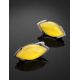 Leaf Cut Amber Earrings In Sterling Silver The Petal, image , picture 2