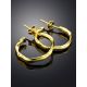 18ct Gold on Sterling Silver Hammered Hoop Earrings The Liquid, image , picture 2