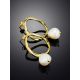 Gold Plated Silver Earrings With Pearl Dangles The Palazzo, image , picture 2