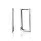 Rectangular Silver Hoops The ICONIC, image 