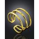 Gold Plated Silver Triple Ring The ICONIC, Ring Size: Adjustable, image , picture 2