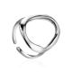 Stunning Contemporary Design Sterling Silver Ring The Liquid, Ring Size: Adjustable, image 