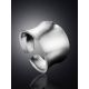 Stylishly Modern Silver Ring With Brushed Finish The Liquid, Ring Size: Adjustable, image , picture 2