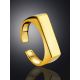 Geometric Gold-Plated Silver Ring The ICONIC, Ring Size: Adjustable, image , picture 2