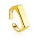 Geometric Gold-Plated Silver Ring The ICONIC, Ring Size: Adjustable, image 