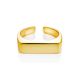 Geometric Gold-Plated Silver Ring The ICONIC, Ring Size: Adjustable, image , picture 3