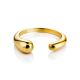 Gorgeous Gold-Plated Silver Ring The Liquid, Ring Size: Adjustable, image , picture 3