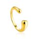 Gorgeous Gold-Plated Silver Ring The Liquid, Ring Size: Adjustable, image 