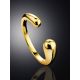 Gorgeous Gold-Plated Silver Ring The Liquid, Ring Size: Adjustable, image , picture 2
