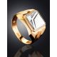 Bold Two Tone Gold Signet Ring, Ring Size: 9.5 / 19.5, image , picture 2