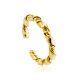 Stunning Gold-Plated Silver Ring The Liquid, Ring Size: Adjustable, image 