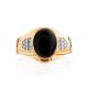 Fabulous Unisex Gold Ring With Crystals, Ring Size: 12 / 21.5, image , picture 3