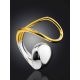 Stunning Two-Tone Silver Ring The Liquid, Ring Size: Adjustable, image , picture 2