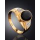 Fabulous Unisex Gold Ring With Crystals, Ring Size: 12 / 21.5, image , picture 2