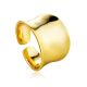 Sleek Gold-Plated Silver Ring The Liquid, Ring Size: Adjustable, image 
