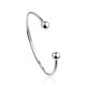 Stylish Retro Classic Sterling Silver Torque Bangle The ICONIC, image 