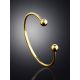 Beautiful Gold-Plated Silver Torque Bangle The ICONIC, image , picture 2