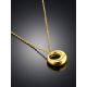 Striking Gold-Plated Silver Pendant Necklace The Liquid, image , picture 2