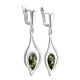 Sterling Silver Dangles With Green Amber The Fiori, image , picture 4