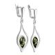 Sterling Silver Dangles With Green Amber The Fiori, image , picture 4
