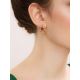 Floral Design Golden Earrings With Multicolor Crystals The Verbena, image , picture 3