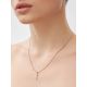 Refined Golden Necklace With Elongated Diamond Pendant, image , picture 3