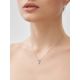 White Gold Necklace With Geometric Diamond Pendant, image , picture 3