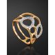 Designer Gold Crystal Band Ring, Ring Size: 8 / 18, image , picture 2