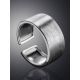 Contemporary brush finish sterling silver unisex ring The ICONIC, Ring Size: Adjustable, image , picture 2