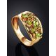 Golden Chrysolite Band Ring, Ring Size: 6.5 / 17, image , picture 2