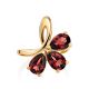 Chic Gold Garnet Ring The Flora, Ring Size: 6 / 16.5, image , picture 3
