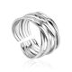 Twisted Silver Ring The ICONIC, Ring Size: Adjustable, image 