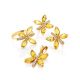 Lustrous Gold Citrine Butterfly Earrings The April, image , picture 4
