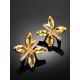 Lustrous Gold Citrine Butterfly Earrings The April, image , picture 2