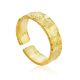 Textured Gold Plated Silver Ring The Liquid, Ring Size: Adjustable, image 