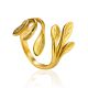 Floral Design Gilded Ring The Liquid, Ring Size: Adjustable, image 