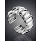 Rippled Silver Band Ring The ICONIC, Ring Size: Adjustable, image , picture 2