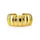 Golden Ribbed Band Ring The ICONIC, Ring Size: Adjustable, image , picture 3