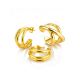 Twisted Gold Plated Silver Adjustable Ring The ICONIC, Ring Size: Adjustable, image , picture 4