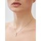 White Gold Necklace With Geometric Diamond Pendant, image , picture 3