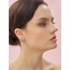 Ornate Gold-Plated Stud Earrings With Reconstructed Turquoise The Ithaca, image , picture 5