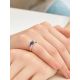 Sterling Silver Ring With Synthetic Sapphire, Ring Size: 6 / 16.5, image , picture 5