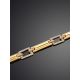 Golden Link Bracelet With Crystals, image , picture 2
