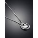Silver Necklace With Sleek Pendant The Liquid, image , picture 2