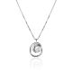 Silver Necklace With Sleek Pendant The Liquid, image 