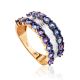 Fabulous Gold Tanzanite Band Ring, Ring Size: 8.5 / 18.5, image 