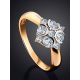 Refined Gold Crystal Ring, Ring Size: 8.5 / 18.5, image , picture 2