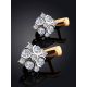 Classy Gold Crystal Earrings, image , picture 2