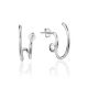 Curvy Sterling Silver Stud Earrings The ICONIC, image 
