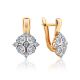 Classy Gold Crystal Earrings, image 